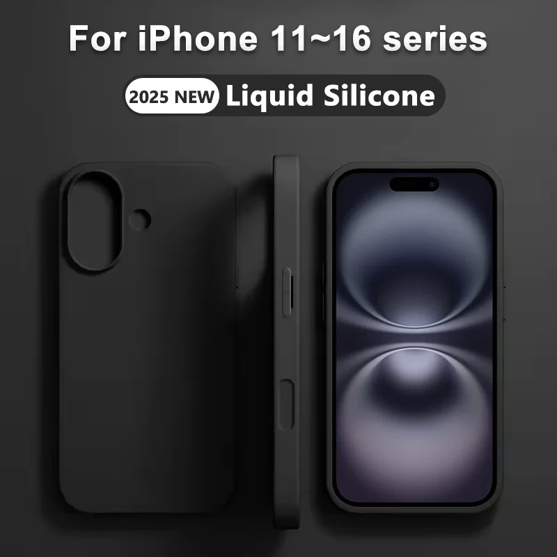 Luksusowe wysokiej jakości płynne silikonowe miękkie etui na for Apple iPhone 16 15 13 14 11 12 Pro Max Plus… Luksusowe wysokiej jakości płynne silikonowe miękkie etui na for Apple iPhone 16 15 13 14 11 12 Pro Max Plus…