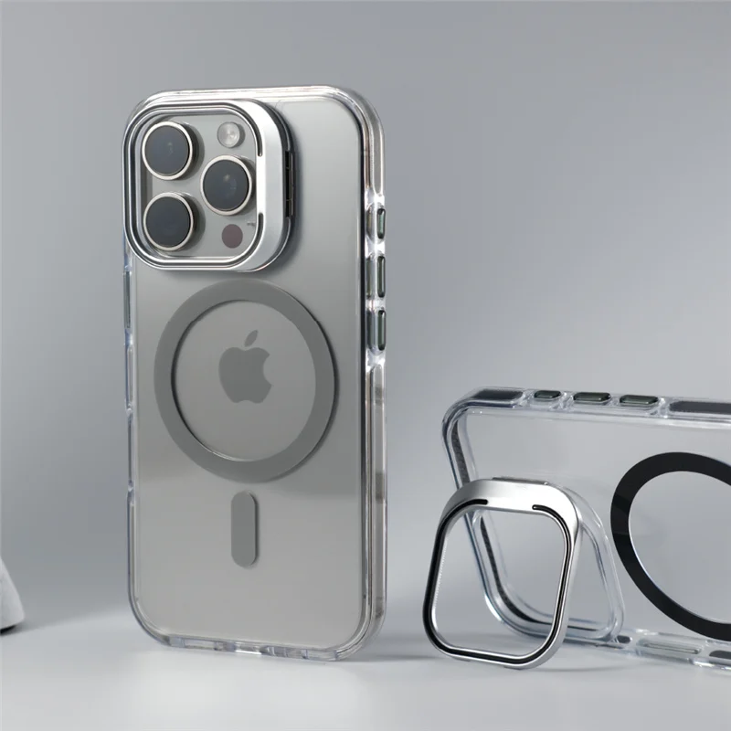 Luksusowy przezroczysty uchwyt na obiektyw aparatu do bezprzewodowego ładowania Magsafe, etui na iPhone 16 15…