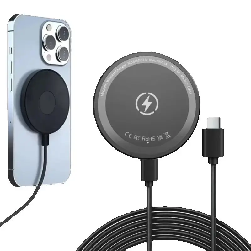 Magnetyczna bezprzewodowa ładowarka, szybka ładowarka indukcyjna USB C kompatybilna z MagSafe do smartfonów… Magnetyczna bezprzewodowa ładowarka, szybka ładowarka indukcyjna USB C kompatybilna z MagSafe do smartfonów…