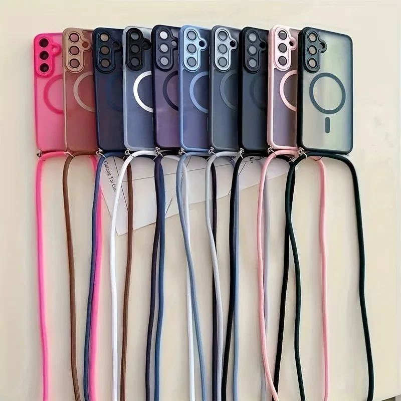 Magnetyczne etui na telefon z paskiem na szyję do Samsung Galaxy S26 S25 Edge S24 FE S23 Ultra Plus… Magnetyczne etui na telefon z paskiem na szyję do Samsung Galaxy S26 S25 Edge S24 FE S23 Ultra Plus…