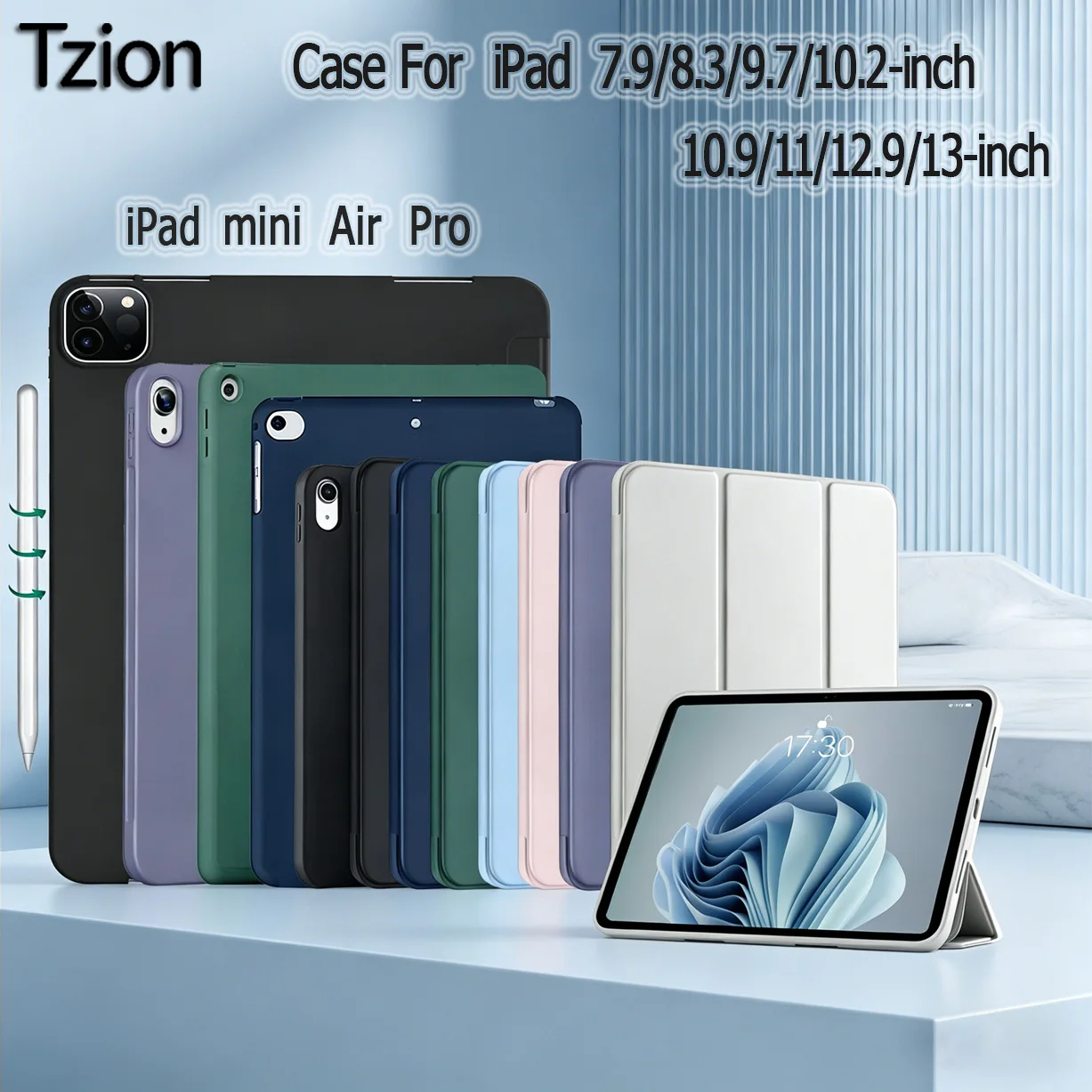 Magnetyczne etui z klapką do Apple iPad Air Pro Mini 6. 7. 8. 9. 10. 11. generacji 1 2 3 4 5 6 7 8 9 11 7.9…