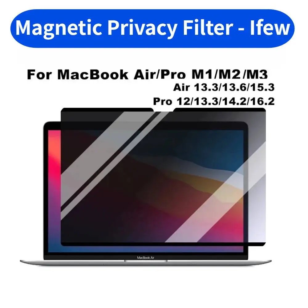 Magnetyczny filtr prywatności, osłona ekranu chroniąca przed podglądaniem do Macbook Air 13.6 15 M1 M2 M3 M4…