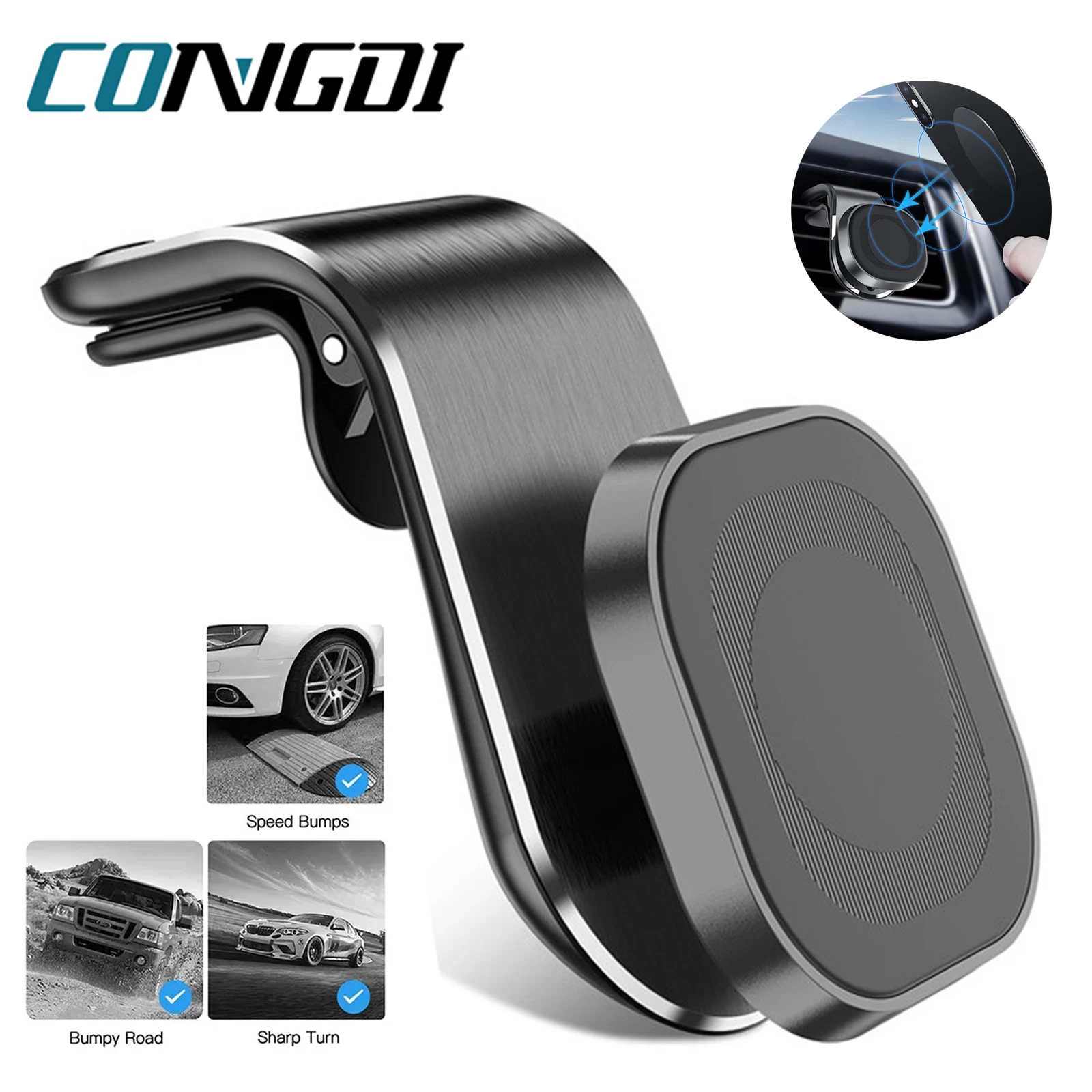 Magnetyczny uchwyt samochodowy na telefon Air Vent Clip Mount 360 Rotation Support for Cell Phones Xiaomi… Magnetyczny uchwyt samochodowy na telefon Air Vent Clip Mount 360 Rotation Support for Cell Phones Xiaomi…