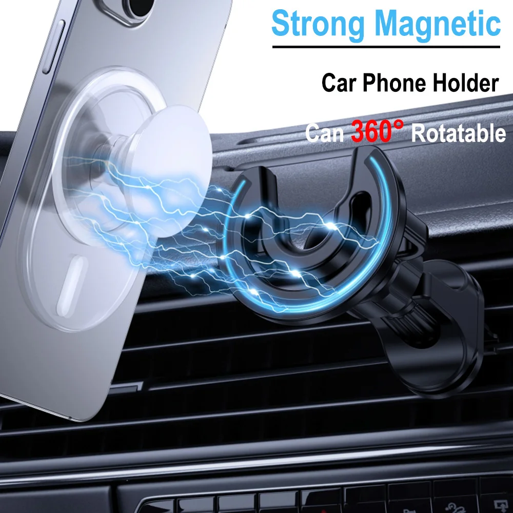 Magnetyczny uchwyt samochodowy na telefon Grippopso Air Vent z gniazdem 360° ° Obrotowy uchwyt na telefon do…