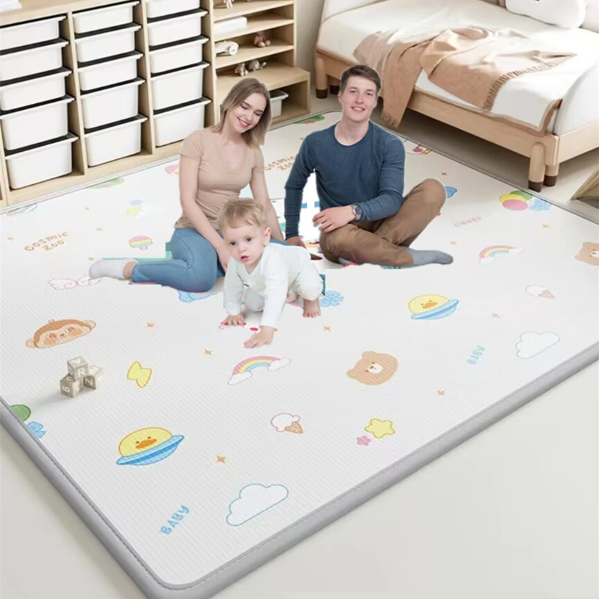 Mata do zabawy dla dzieci z motywem uroczego małego jelenka, gruba 1 cm/0,5 cm, edukacyjne dywany do pokoju… Mata do zabawy dla dzieci z motywem uroczego małego jelenka, gruba 1 cm/0,5 cm, edukacyjne dywany do pokoju…