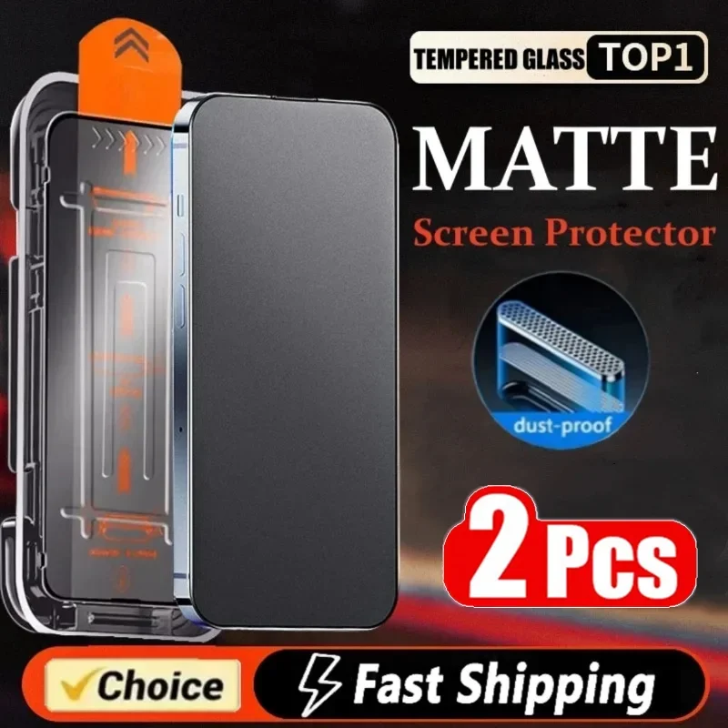 Matowa, oleofobowa powłoka, bezpyłowa instalacja, ochraniacz ekranu do iPhone 13 11 12 14 17 Pro Max 15 16…