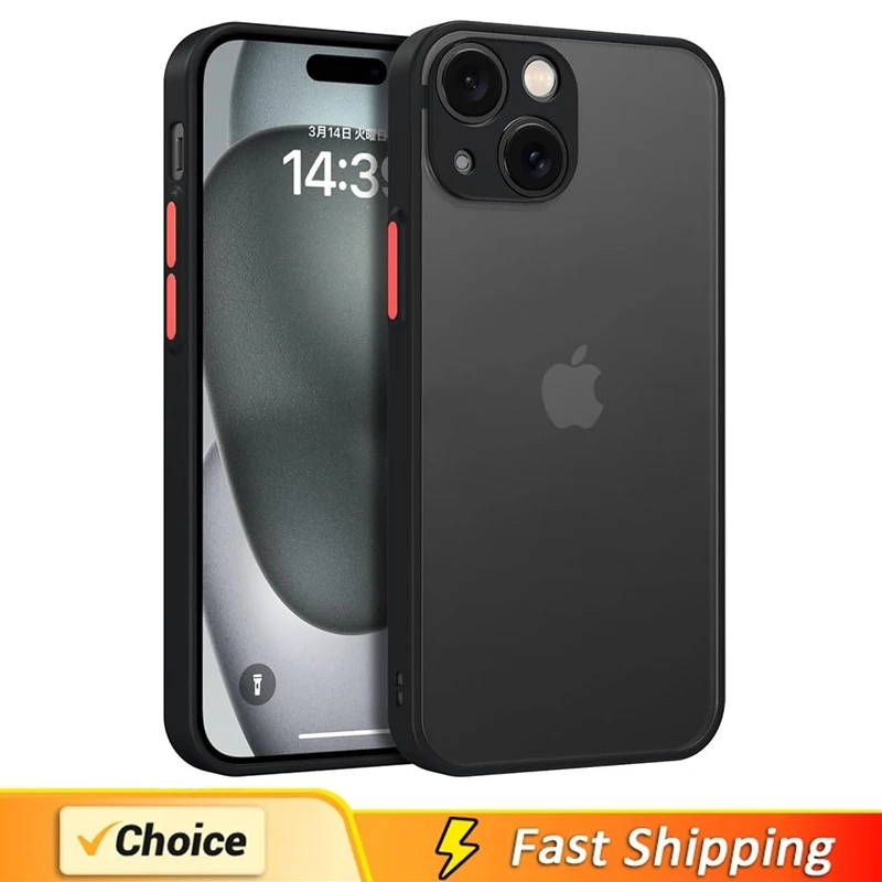 Matowe etui na telefon iPhone 14 13 12 15 Pro Max Mini Luksusowe, miękkie, silikonowe, odporne na wstrząsy…