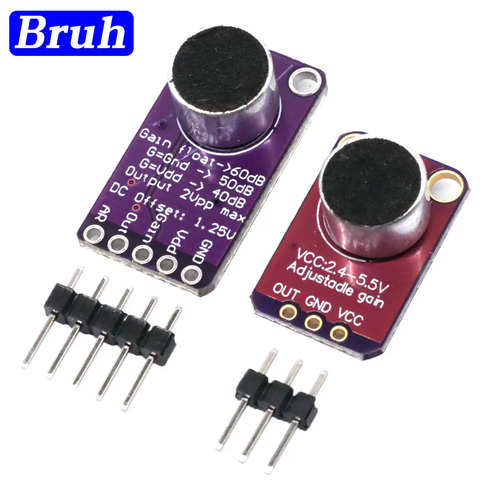 MAX4466 Electret moduł wzmacniacz mikrofonowy MAX4466 regulowany zysk dla Arduino MAX9814 mikrofon AGC czujnik… MAX4466 Electret moduł wzmacniacz mikrofonowy MAX4466 regulowany zysk dla Arduino MAX9814 mikrofon AGC czujnik…