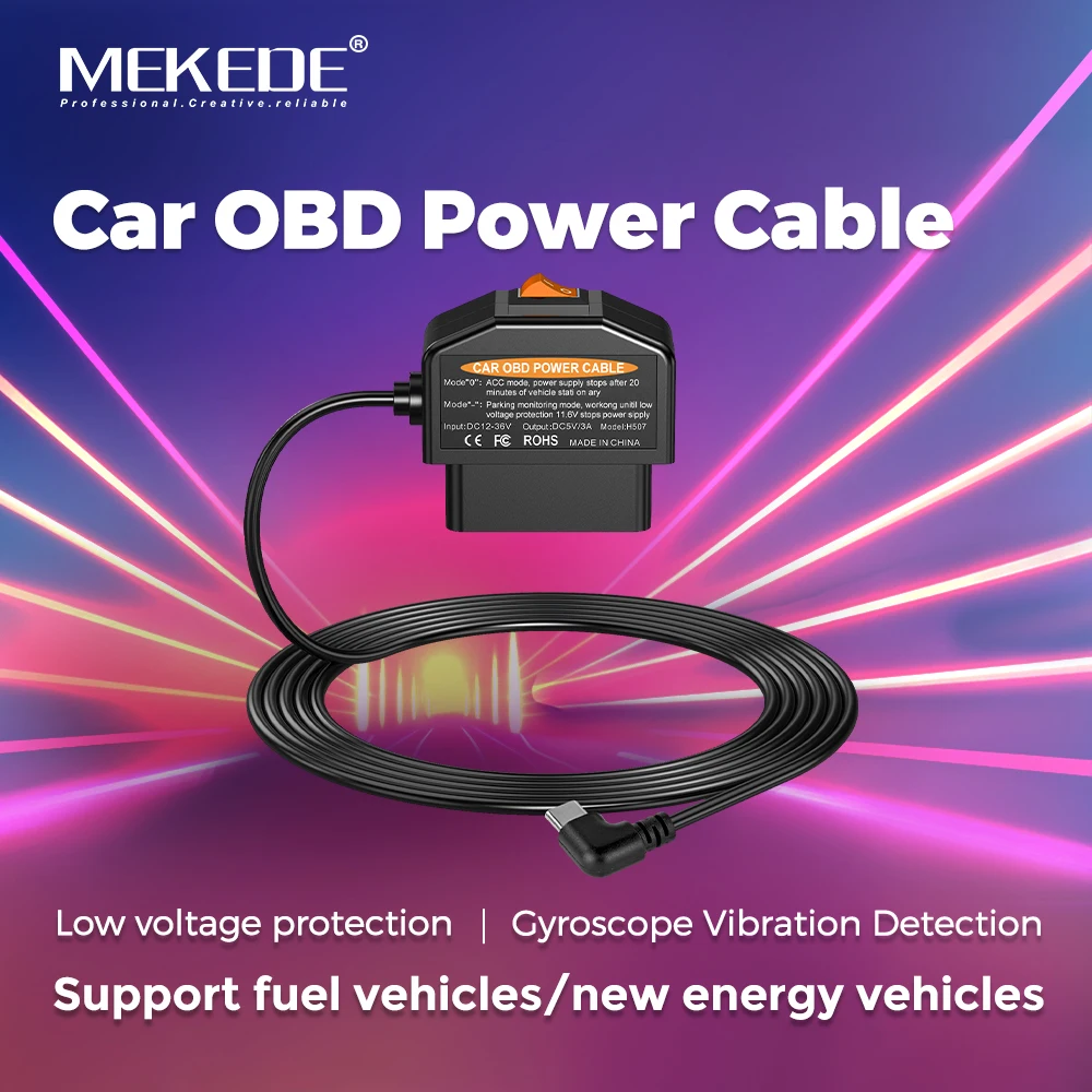 MEKEDE Hardwire Kit OBD do radia samochodowego Stereo Dash Cam Parking Cable Micro USB Port/Mini USB Port/Typ… MEKEDE Hardwire Kit OBD do radia samochodowego Stereo Dash Cam Parking Cable Micro USB Port/Mini USB Port/Typ…