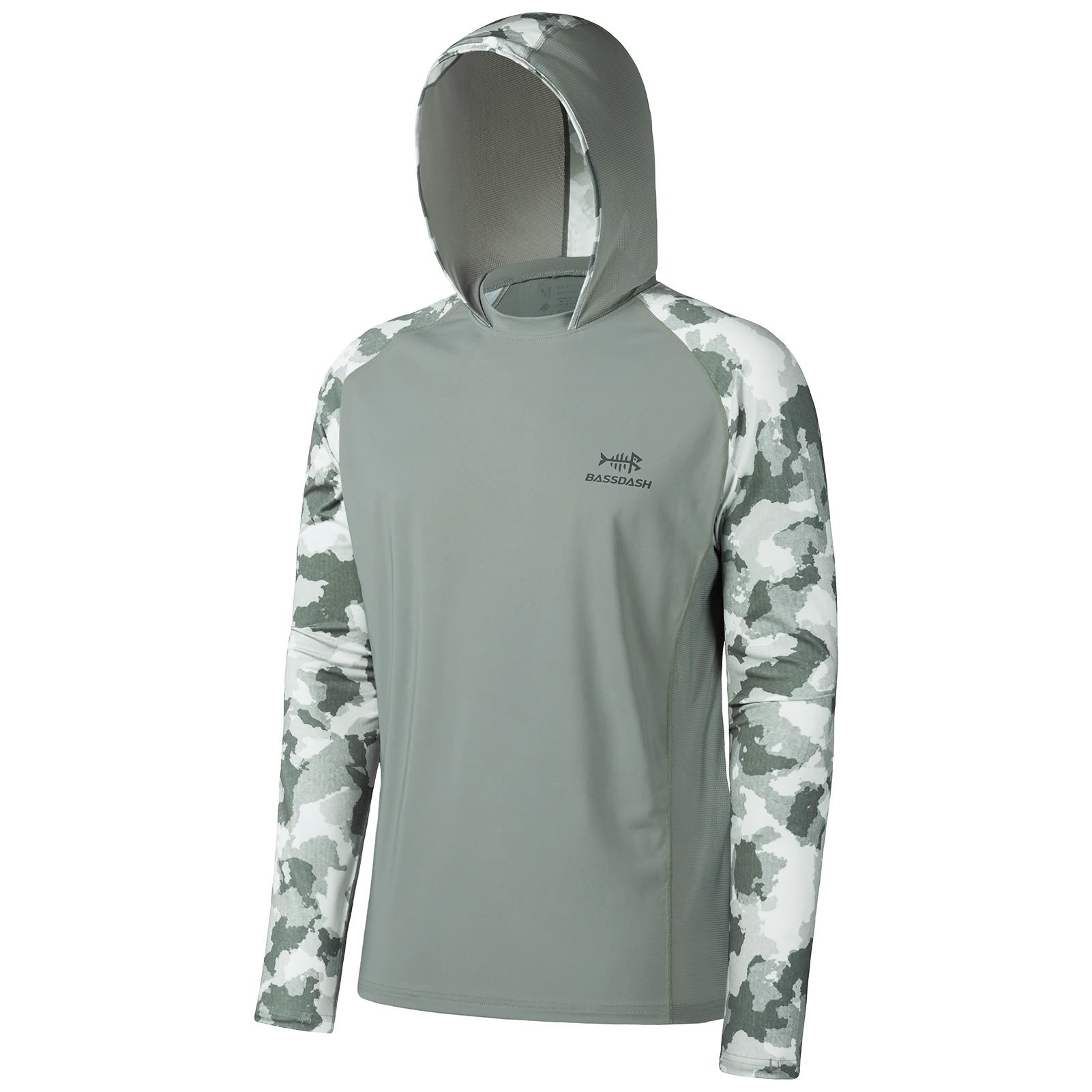 Męska koszulka wędkarska Bassdash UPF 50 Performance Cooling Hoodie Camo z długim rękawem FS17M