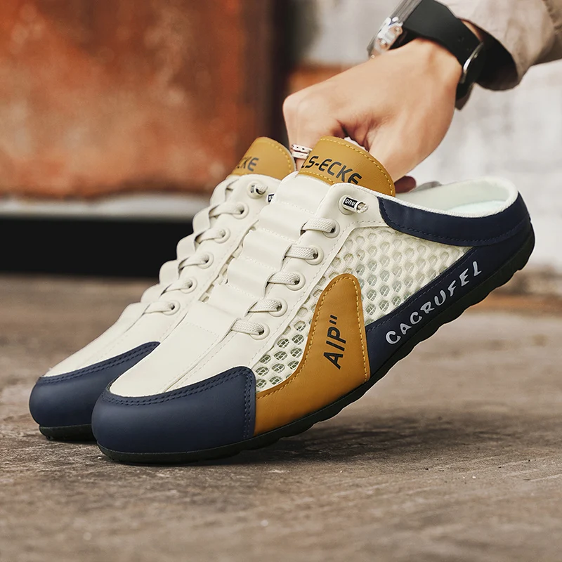 Męskie modne, miękkie półklapki na lato, modne męskie buty codzienne z miękką podeszwą, buty sportowe z… Męskie modne, miękkie półklapki na lato, modne męskie buty codzienne z miękką podeszwą, buty sportowe z…