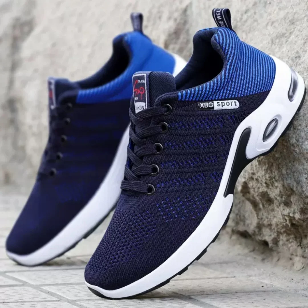 Męskie oddychające sznurowane buty do biegania, modne koreańskie lekkie buty sportowe, wygodna nowa wersja.