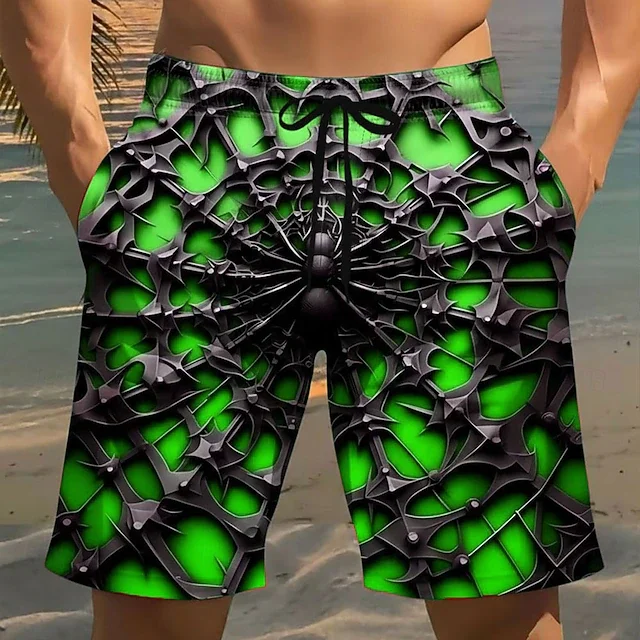 Męskie szorty premium z nadrukiem 3D, modny wzór graficzny, przewiewne, idealne na lato i plażę. Męskie szorty premium z nadrukiem 3D, modny wzór graficzny, przewiewne, idealne na lato i plażę.