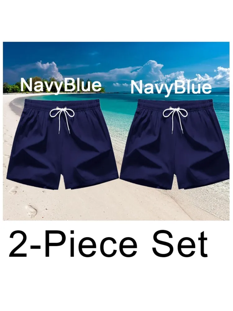 Męskie szybkoschnące szorty kąpielowe, oddychające spodenki typu boardshorts ze sznurkiem i kieszeniami… Męskie szybkoschnące szorty kąpielowe, oddychające spodenki typu boardshorts ze sznurkiem i kieszeniami…
