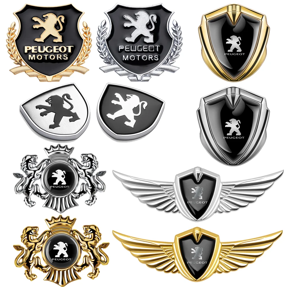 Metalowa naklejka 3D na karoserię samochodu, emblemat, dekoracja na bagażnik, znaczek, naklejka na Peugeot 408…
