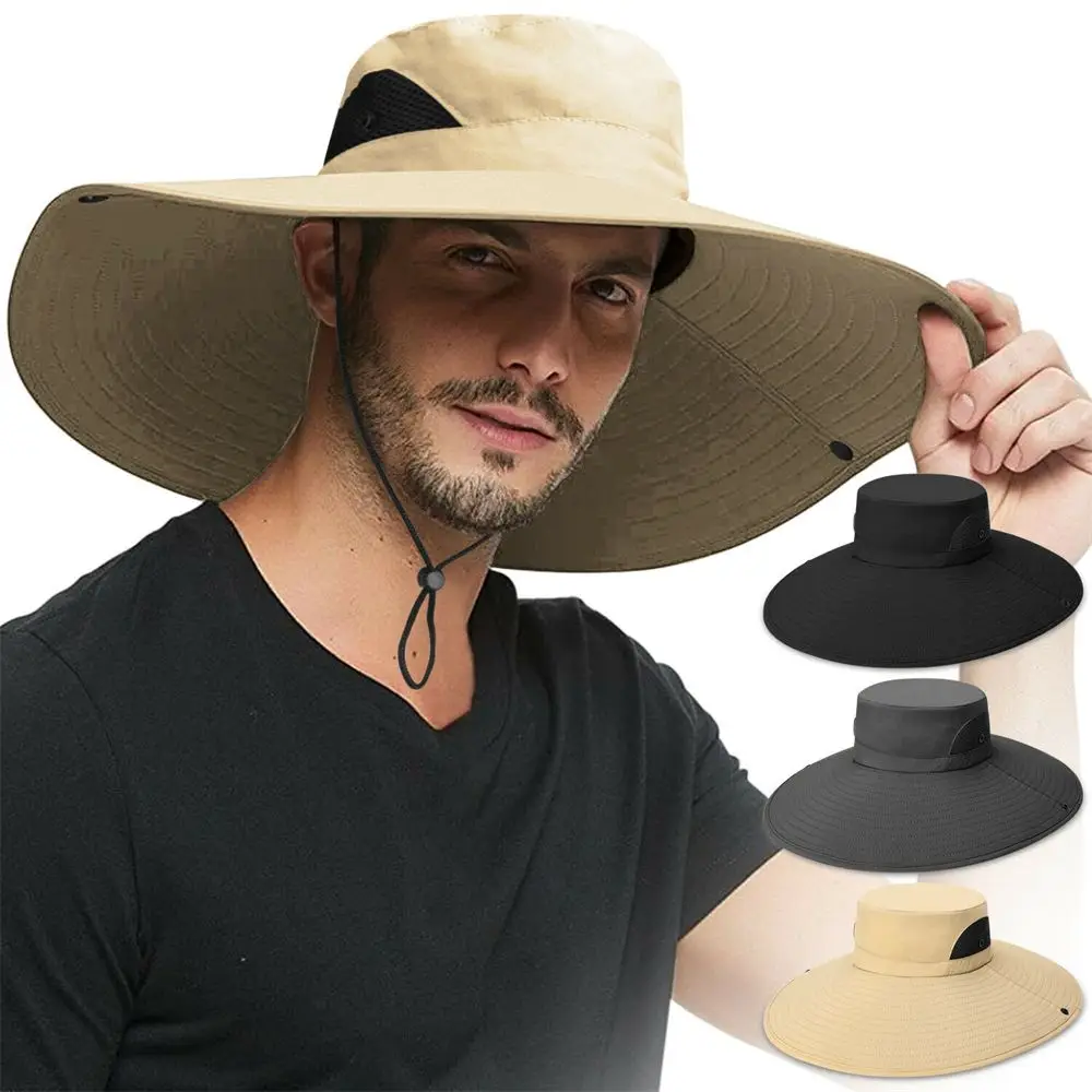 Mężczyźni Kobiety Szeroki daszek Kapelusz Boonie Bucket Cap Letnie wędkowanie Ochrona przeciwsłoneczna UV…