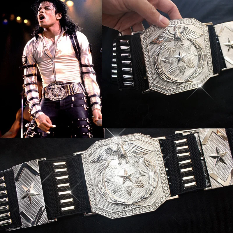 Michael Costumes Jackson Srebrne metalowe paski w Japonii dla imitatora Michael Costumes Jackson Srebrne metalowe paski w Japonii dla imitatora