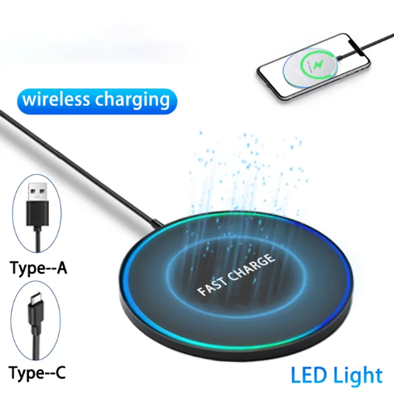 Mini Bezprzewodowa Ładowarka z Podświetleniem LED i Stojakiem do iPhone 17 16 15 14 13 12 Samsung S25 S24… Mini Bezprzewodowa Ładowarka z Podświetleniem LED i Stojakiem do iPhone 17 16 15 14 13 12 Samsung S25 S24…