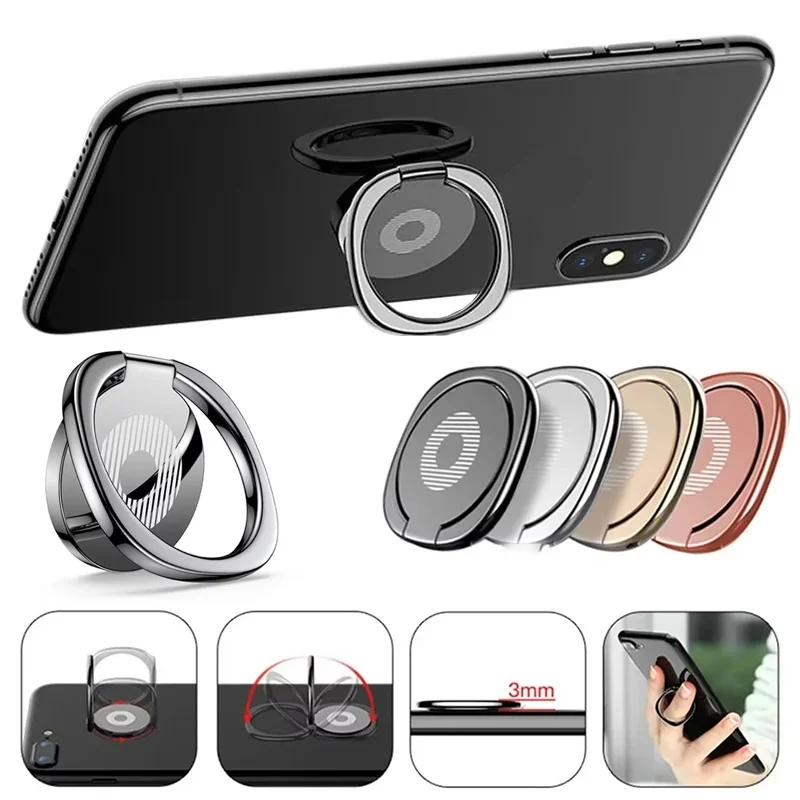 Mini Obrotowy o 360 Stopni Uchwyt Pierścieniowy na Palec Metalowy Stojak na Telefon Uchwyt do Smartfona do… Mini Obrotowy o 360 Stopni Uchwyt Pierścieniowy na Palec Metalowy Stojak na Telefon Uchwyt do Smartfona do…