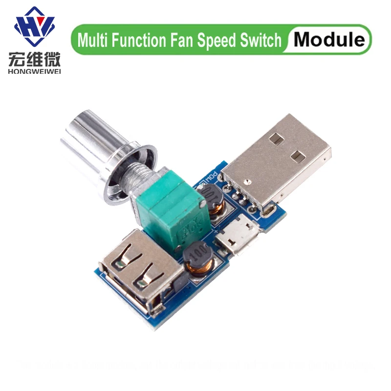 Mini USB Regulator Obrotów Wentylatora Sterownik Prędkości Wiatru Regulator Objętości Powietrza Chłodzenie…