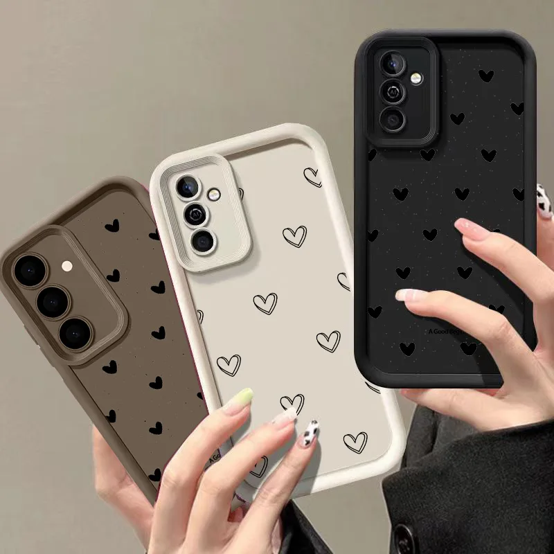 Minimalistyczne etui z kreskówkowym motywem, miękkie, matowe, wykonane z TPU, do Samsung Galaxy S25 FE S24 S23…