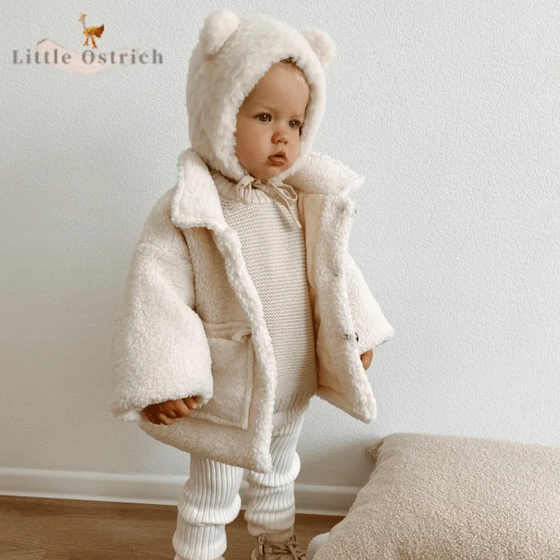 Moda dziewczynka chłopiec wełna jagnięca kurtka maluch dziecko grube ciepłe owce jak płaszcz bawełna Outwear… Moda dziewczynka chłopiec wełna jagnięca kurtka maluch dziecko grube ciepłe owce jak płaszcz bawełna Outwear…