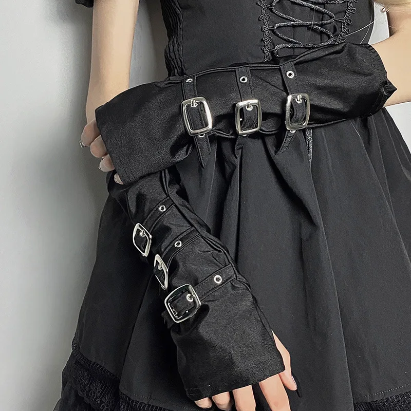 Moda Osobowość Paski z klamrami Styl punkowy Kobiety Spandex Rękawiczki bez palców Lolita Cosplay Występy… Moda Osobowość Paski z klamrami Styl punkowy Kobiety Spandex Rękawiczki bez palców Lolita Cosplay Występy…