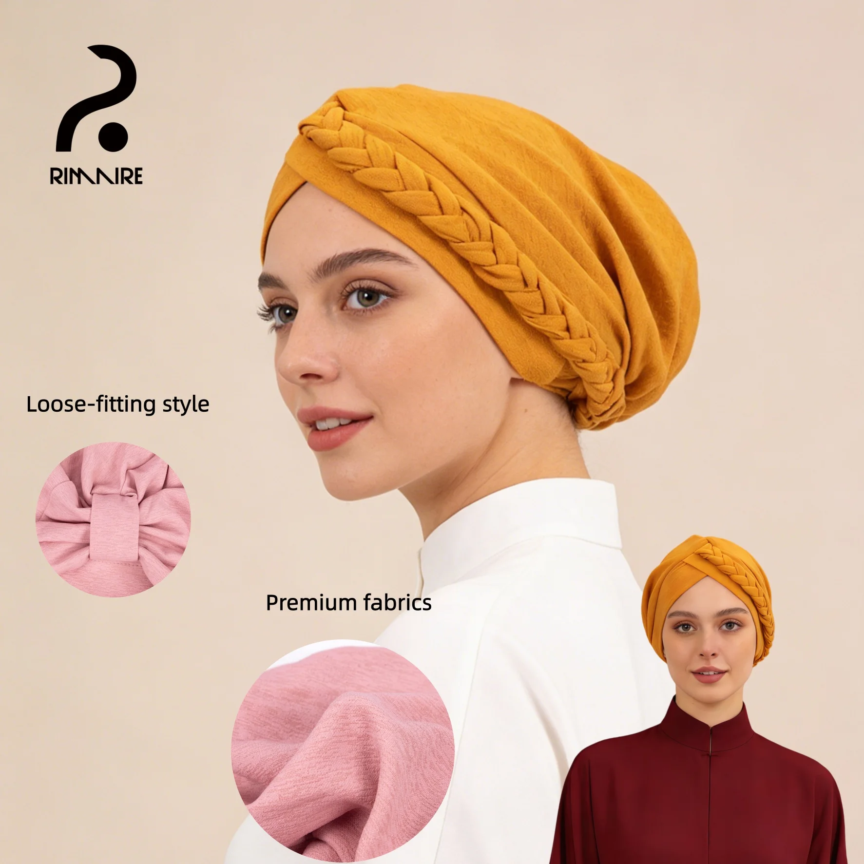 Moda warkocz chustka na głowę kapelusz kobiety muzułmańskie czapki wewnętrzne Turban wysokiej jakości damska…