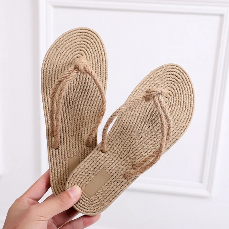 Modne kapcie domowe buty damskie czeski styl etniczny płaskie buty sandały damskie sandały pantofle plażowe…