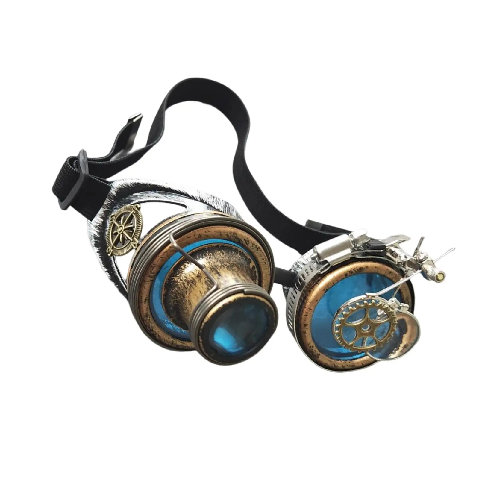 Modne steampunkowe gogle niebieskie Punk rustykalne męskie okulary przeciwsłoneczne dla rekwiztyty do zdjęć z… Modne steampunkowe gogle niebieskie Punk rustykalne męskie okulary przeciwsłoneczne dla rekwiztyty do zdjęć z…