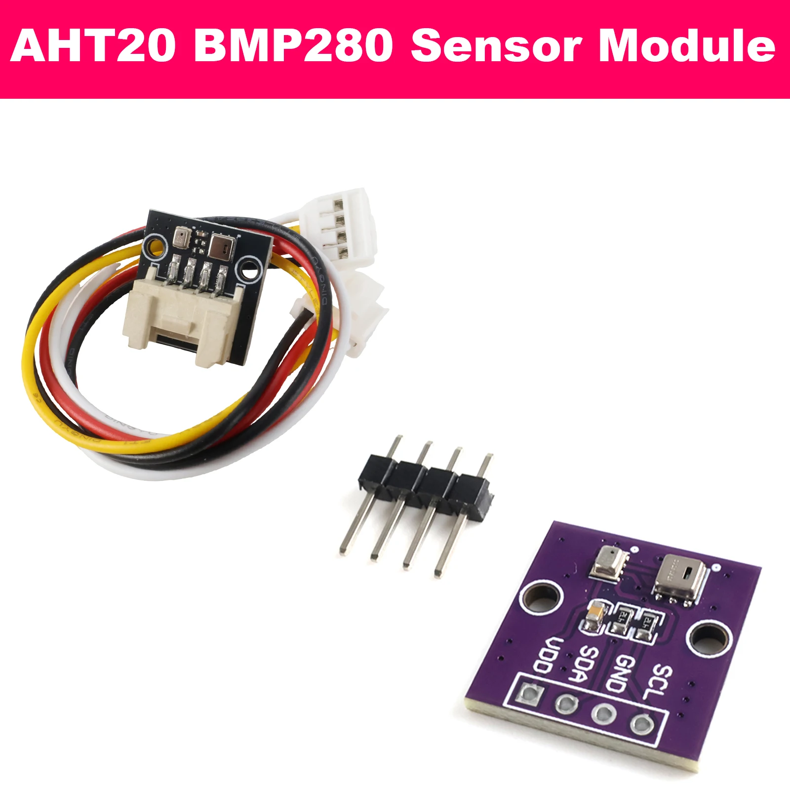 Moduł czujnika AHT20 BMP280 I2C, wysoka precyzja pomiaru temperatury, wilgotności i ciśnienia powietrza, do… Moduł czujnika AHT20 BMP280 I2C, wysoka precyzja pomiaru temperatury, wilgotności i ciśnienia powietrza, do…
