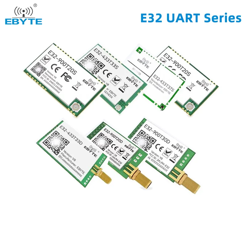 Moduł LoRa z rozszerzonym spektrum 170/433/915/868MHz EBYTE E32-T Series Daleki Zasięg 20/30/33dBm Otwór do…