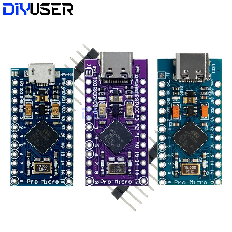 Moduł MICRO/MINI/TYPE-C USB ATMEGA32U4 5V 16MHz Płytka ATMEGA32U4-AU/MU Kontroler Pro-Micro Zamiennik Pro Mini