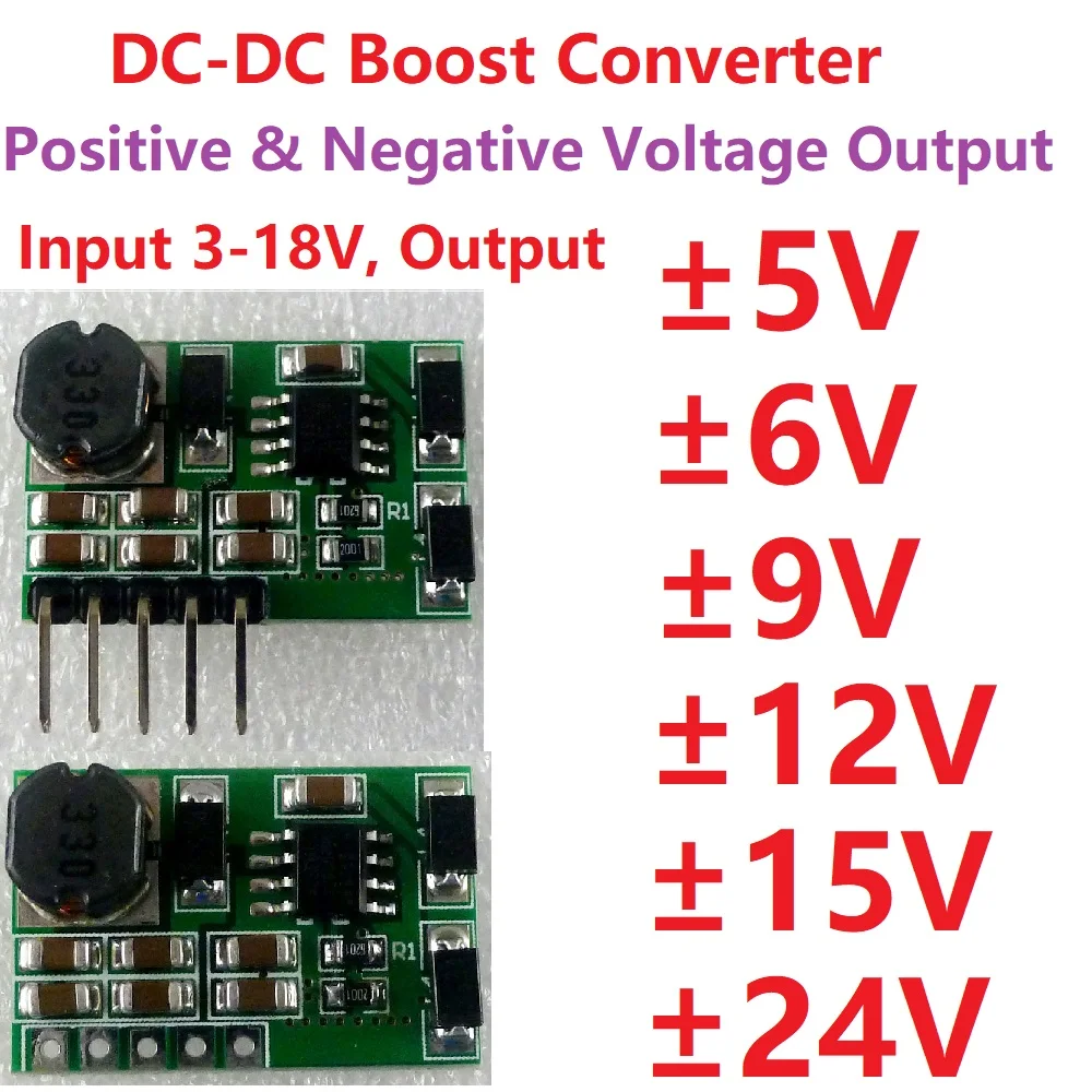 Moduł przetwornicy DC-DC podwyższającej napięcie DD1718PA z podwójnym wyjściem – 5V 6V 9V 12V 15V 24V…