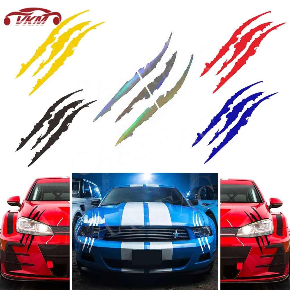 Monster Claw Scratched Stripe Naklejka Claw Marks Naklejka Motocykl Samochód Naklejka odblaskowa Uniwersalne…