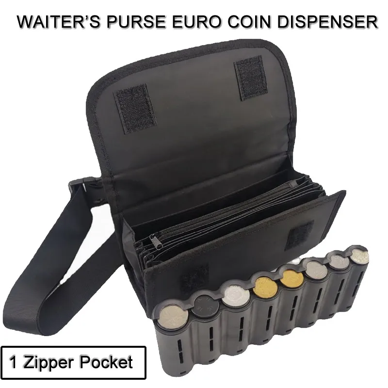 Multi Pocket Driver Purse Waist Wallet 8-gniazdowy dystrybutor monet Euro Uchwyt na monety Sorter Collector… Multi Pocket Driver Purse Waist Wallet 8-gniazdowy dystrybutor monet Euro Uchwyt na monety Sorter Collector…