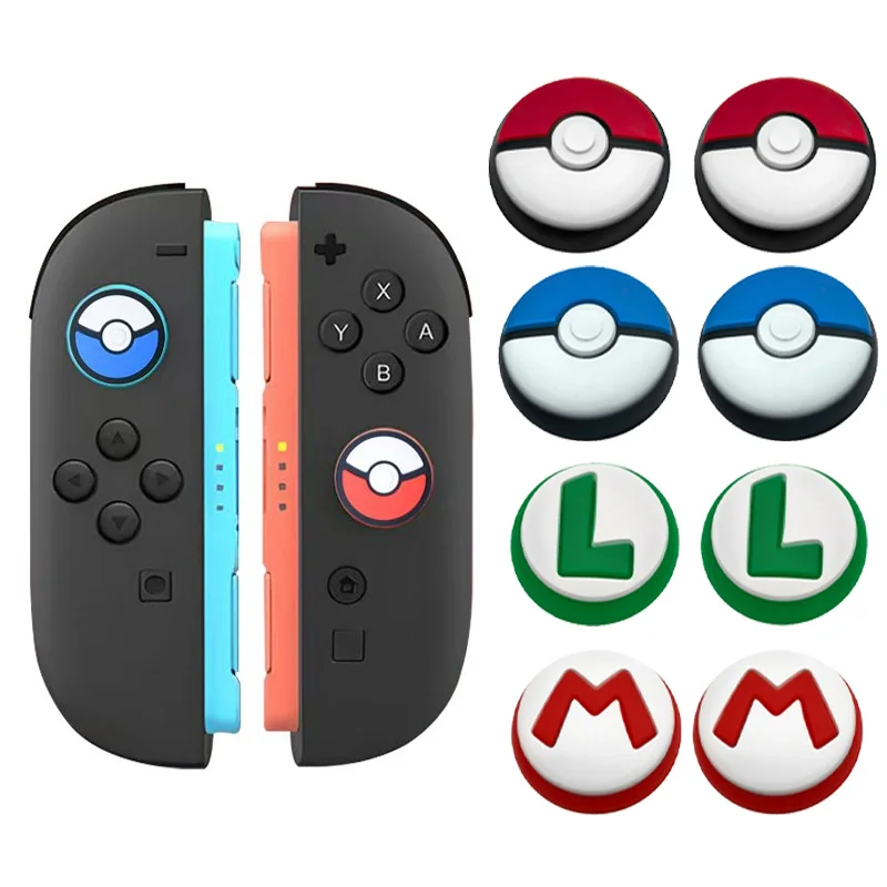 Nakładki na joystick w stylu Mario Poke Ball do Nintendo Switch 2 JoyCon, nakładki na gałki analogowe, osłonki… Nakładki na joystick w stylu Mario Poke Ball do Nintendo Switch 2 JoyCon, nakładki na gałki analogowe, osłonki…