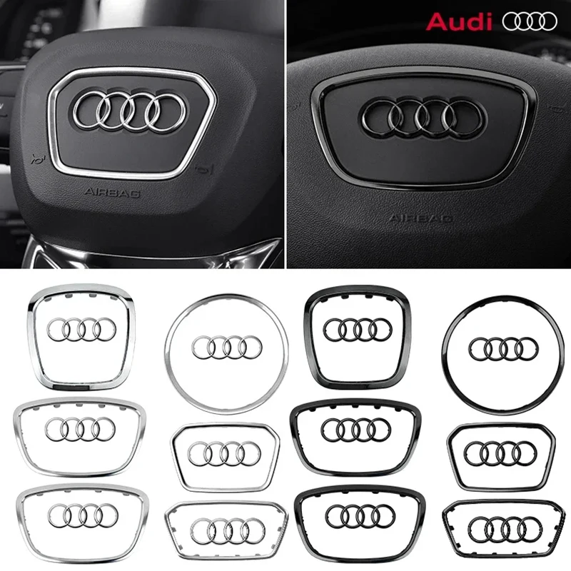 Naklejka Logo Emblemat na Środek Kierownicy Samochodowej AUDI Ramka Ozdobna Pierścień Nakładka Akcesoria… Naklejka Logo Emblemat na Środek Kierownicy Samochodowej AUDI Ramka Ozdobna Pierścień Nakładka Akcesoria…