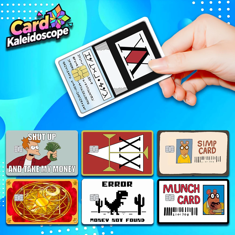 Naklejka na kartę kredytową Fashion Hunter, matowa, ochronna, dekoracyjna, na VISA, JCB, Mastercard i inne…