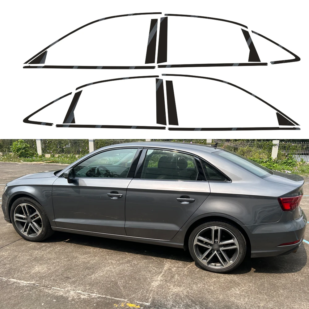 Naklejka na listwy okienne Chrome Delete do Audi A3 8V 2013-2020 sedan, czarna błyszcząca/matowa, naklejka… Naklejka na listwy okienne Chrome Delete do Audi A3 8V 2013-2020 sedan, czarna błyszcząca/matowa, naklejka…
