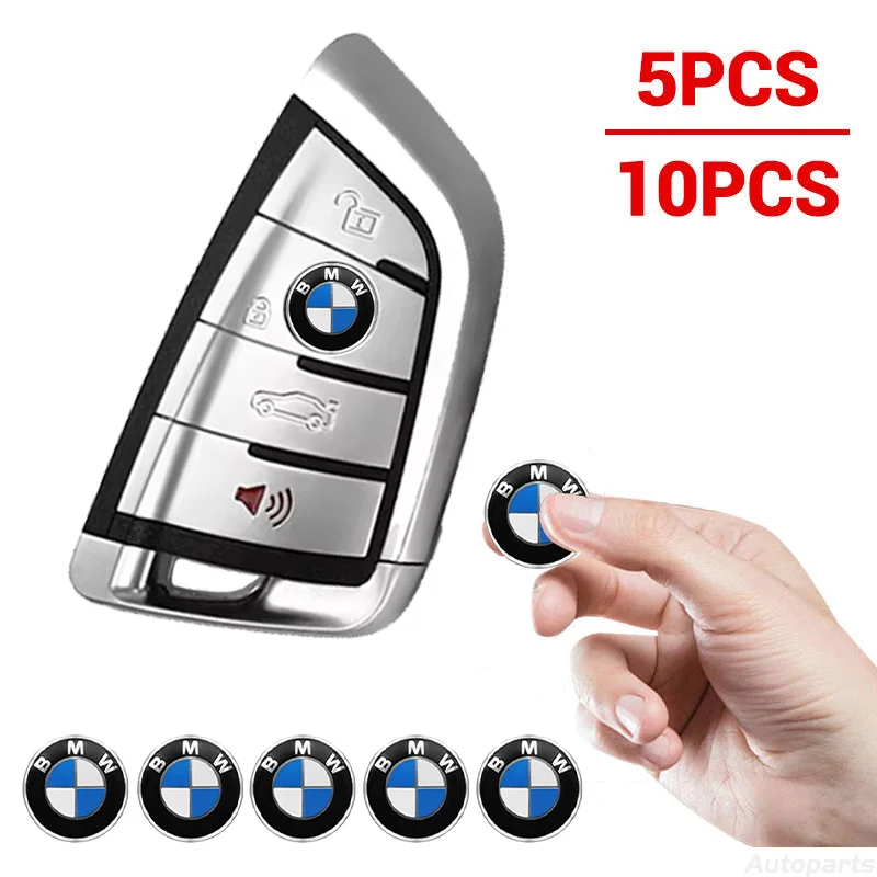 Naklejki na kluczyk samochodowy 11mm, aluminiowe emblematy do BMW M E34 E36 E60 E90 E46 E39 E70 F10 F30 X5 X6…