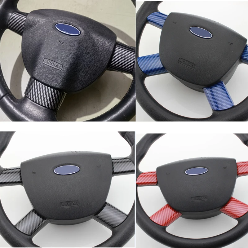 Naklejki na panel przycisków kierownicy z włókna węglowego do Forda Focus 2 MK2 2005 – 2011 Naklejki na panel przycisków kierownicy z włókna węglowego do Forda Focus 2 MK2 2005 – 2011