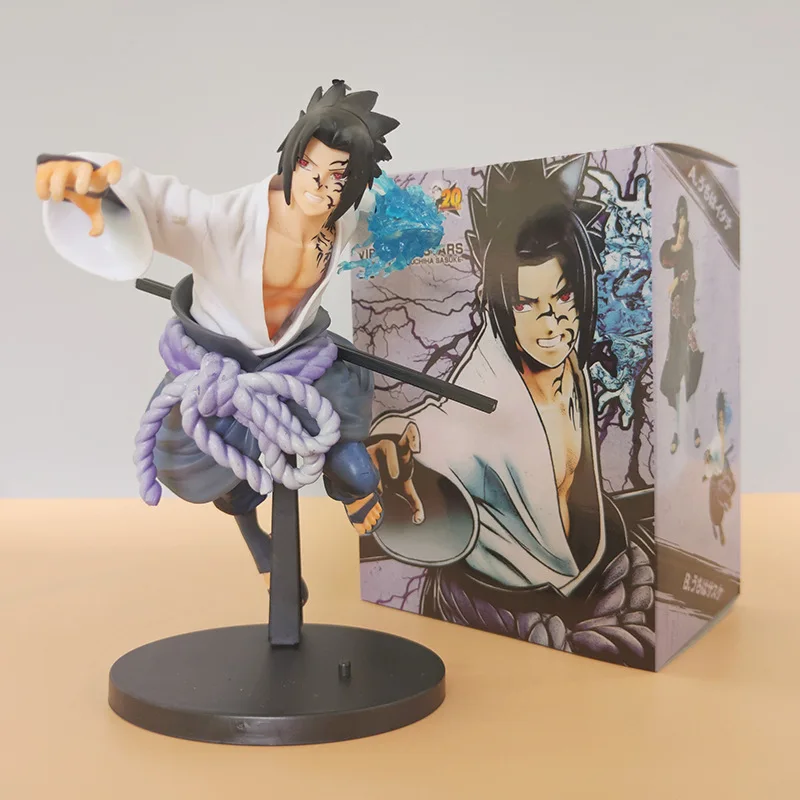 Naruto Sasuke Anime Action Figure Toys 20CM Uchiha Cartoon PVC Figurka Kolekcja Dekoracja biurka Model Lalki…