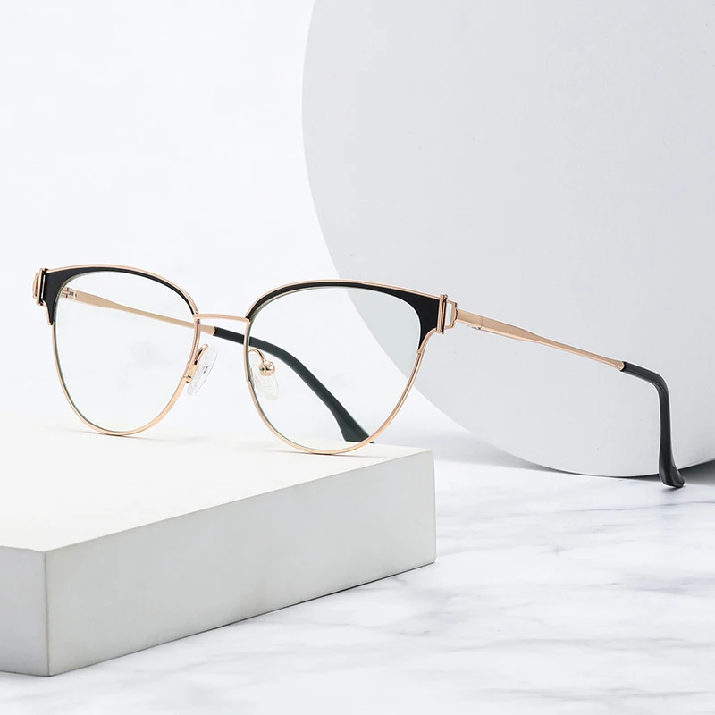 Niebieskie światło okulary blokujące kobiety pełna obręcz okrągły kształt stop optyczne okulary damskie… Niebieskie światło okulary blokujące kobiety pełna obręcz okrągły kształt stop optyczne okulary damskie…