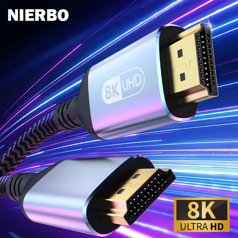 NIERBO HDMI 2.1 Kabel HDMI 8K 60Hz 4K 120Hz 48Gbps EARC ARC HDCP Ultra High Speed HDR do HD TV Laptop… NIERBO HDMI 2.1 Kabel HDMI 8K 60Hz 4K 120Hz 48Gbps EARC ARC HDCP Ultra High Speed HDR do HD TV Laptop…