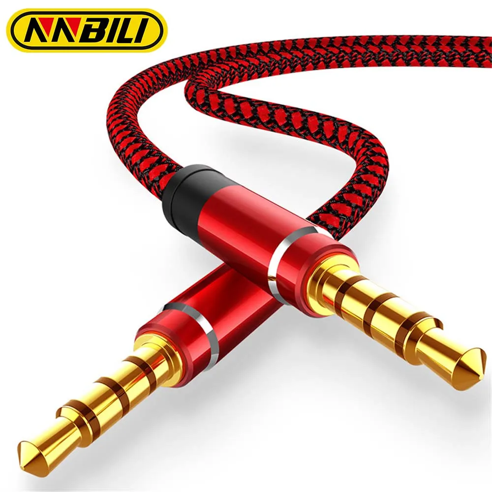 NNBILI 1.5M Jack 3.5mm Kabel audio Nylonowy oplot 3.5mm Samochodowy kabel AUX Przedłużacz słuchawek Kod do… NNBILI 1.5M Jack 3.5mm Kabel audio Nylonowy oplot 3.5mm Samochodowy kabel AUX Przedłużacz słuchawek Kod do…