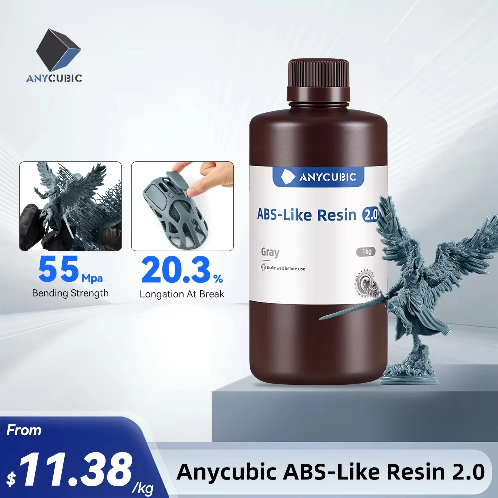 NOWA drukarka 3D Anycubic 2.0 na żywicę fotopolimerową, żywica podobna do ABS, wyższa wytrzymałość i…