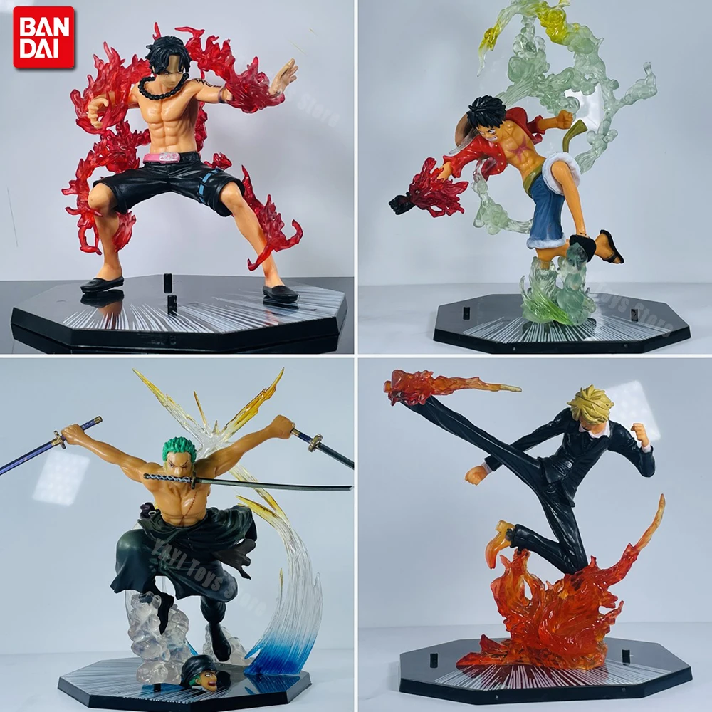 Nowa figurka anime One Piece Fire Fist Luffy Ace Sanji Battle Model Dolls PVC sabo Action Figurine Zoro Ghost…