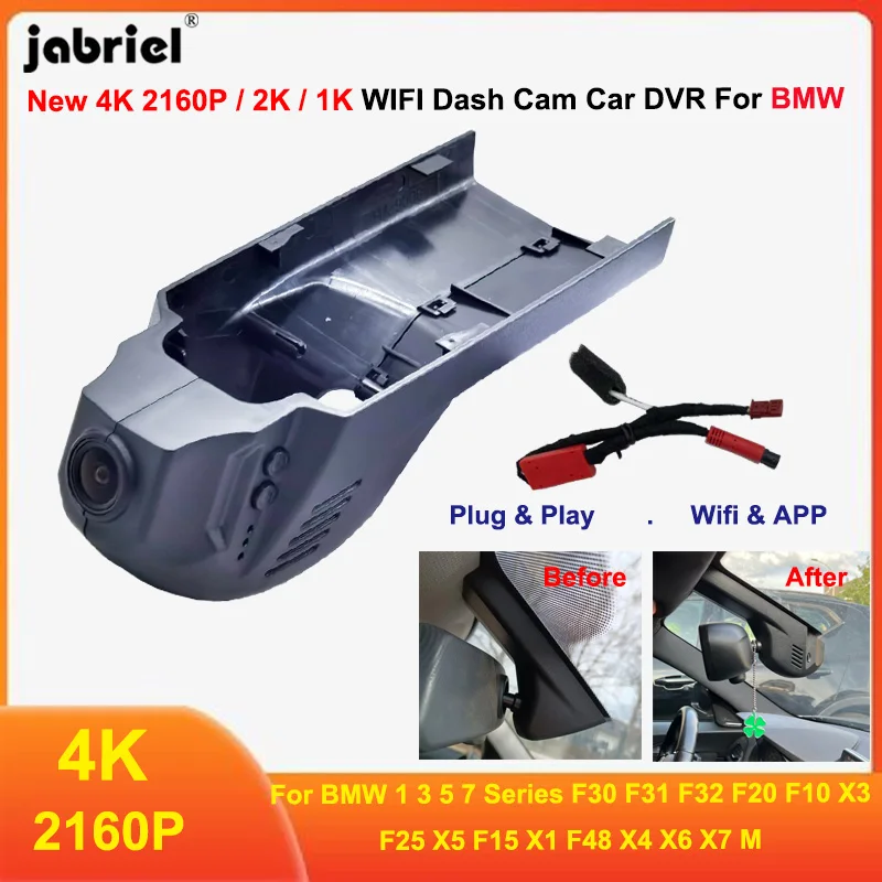 Nowa kamera samochodowa 4K UHD 2160P Wifi do BMW serii 1 3 5 7 F30 F31 F32 F20 F10 X3 F25 X5 F15 X1 F48 X4 X6…