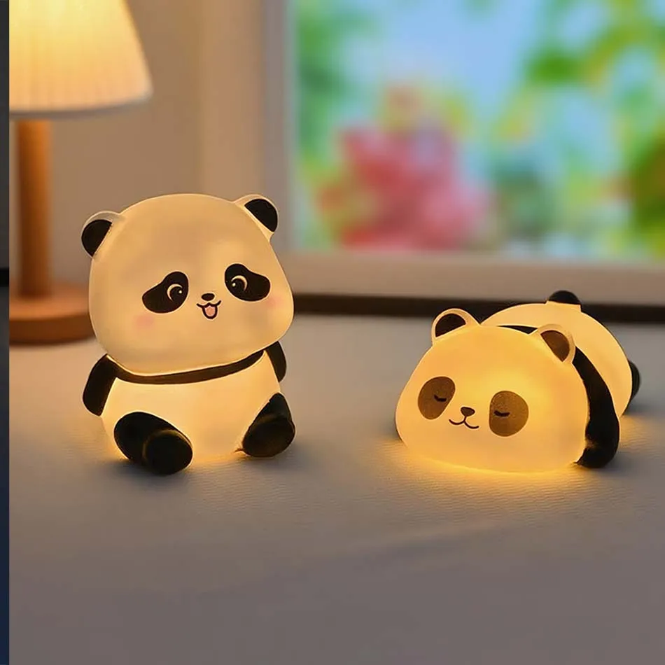 Nowa Lampka Nocna LED Panda Salon Śliczna Panda Plastikowa Lampka Nocna Dekoracja Kreatywna Lampka Nocna dla…